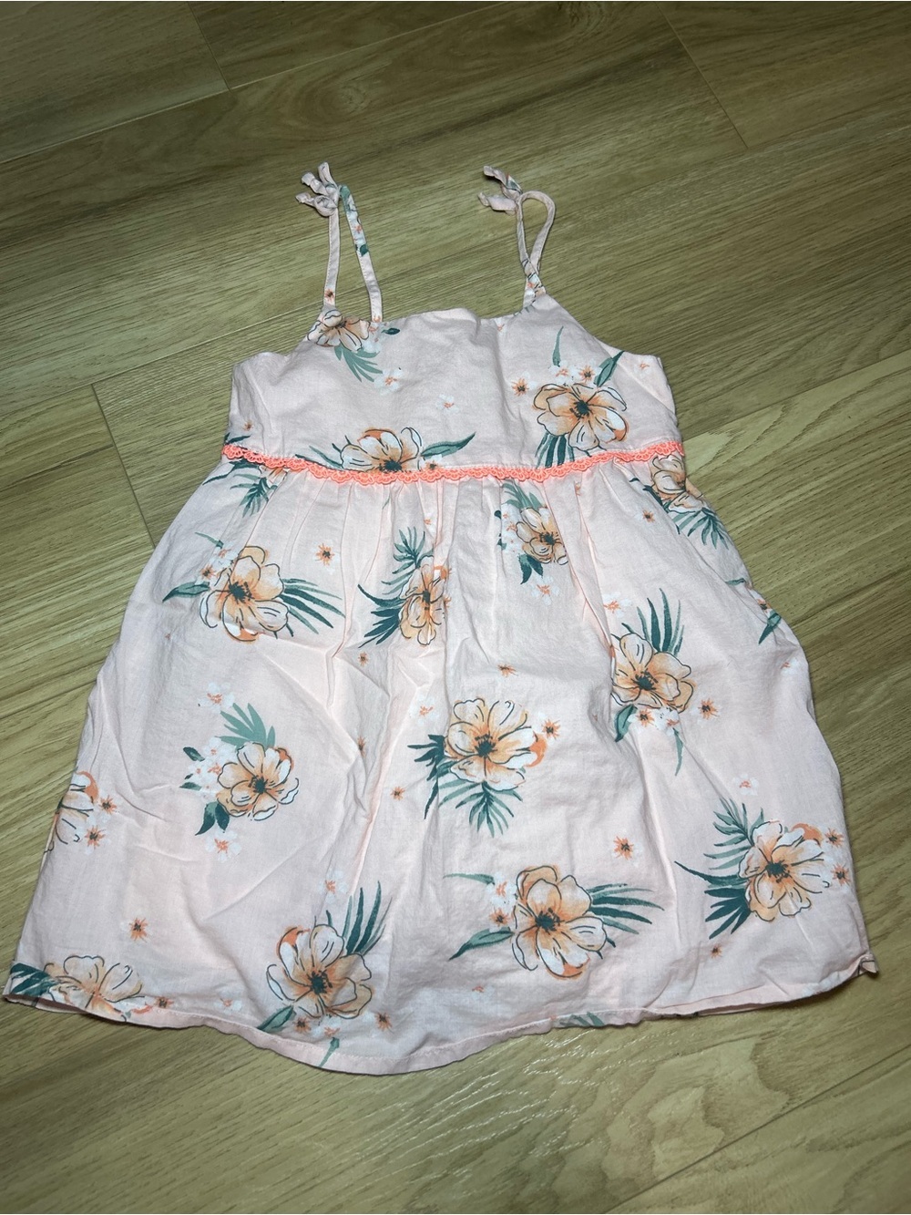 OshKosh B'gosh Light Pink Floral Spaghetti Strap Dress